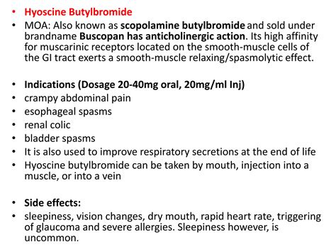 Antispasmodic drugs