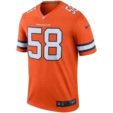 Men's Nike Von Miller Orange Denver Broncos Color Rush Legend Jersey ...