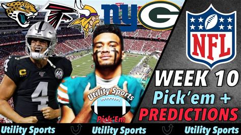 NFL Week 10 Predictions and Pick'Em I Picks for every game in the NFL of Week 10 - YouTube