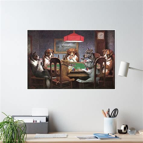 'Dogs Playing Poker' Poster by jimmywatt | Dogs playing poker, Dogs, Poster