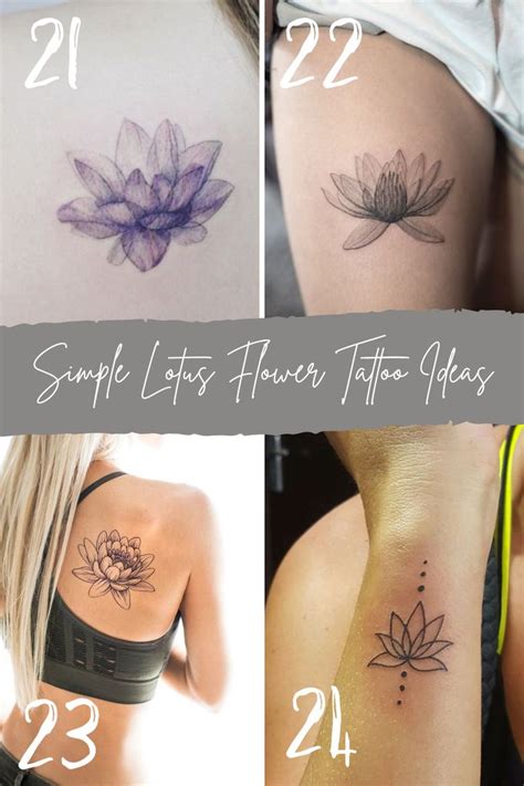 Lotus Flower Tattoo Ideas + Meaning - tattooglee | Simple lotus flower tattoo, Small lotus ...