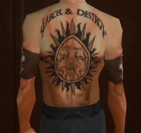 GTA San Andreas Henry Rollins Back Tattoos Mod - GTAinside.com