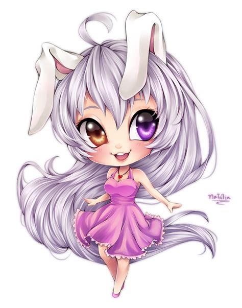 Cute Chibi Anime - Bunny Girl by Nataliadsw Kawaii Chibi, Cute Anime ...