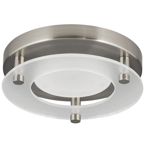 Progress Lighting 7.24-in Brushed Nickel Transitional LED Flush Mount Light ENERGY STAR at Lowes.com