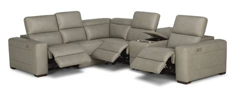 Lexon Leather Power Reclining Sectional with Power Headrests by Flexsteel Furniture ...