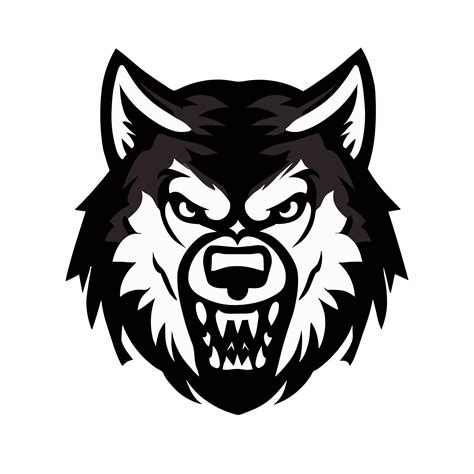 Wolf black and white icon clipart transparent background 24044240 PNG