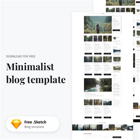 Free Sketch Minimalist Blog Template