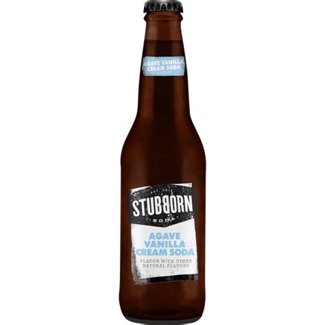 Stubborn Soda Vanilla Agave Cream Soda 12 Fluid Ounce Glass Bottle ...