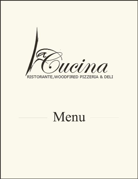 La Cucina Restaurant Menu by Emaad Paracha - Issuu