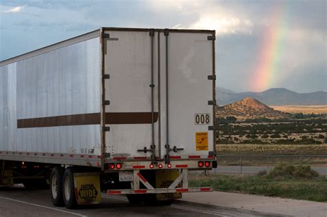 Free Images : transport, rainbow, cargo, commercial vehicle, land vehicle, trailer truck ...