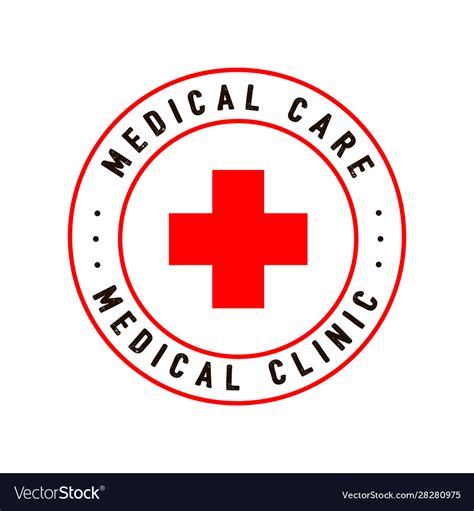 Cross red hospital medical sign Royalty Free Vector Image