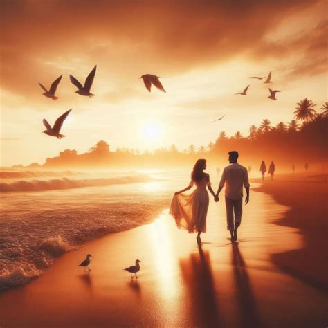 Premium Photo | Silhouette of couple on sunset