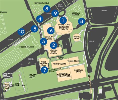 Map of Debate Area - Debate 2012 | Hofstra University, New York