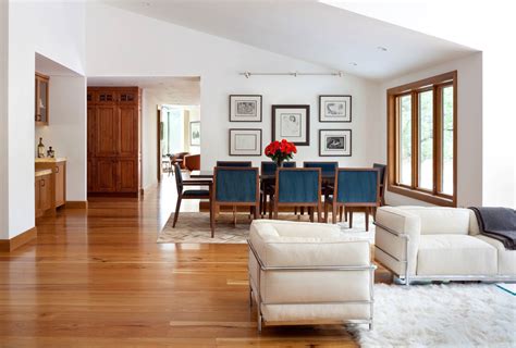 Living Room Natural Hickory Wood Floors - Carlisle Wide Plank Floors