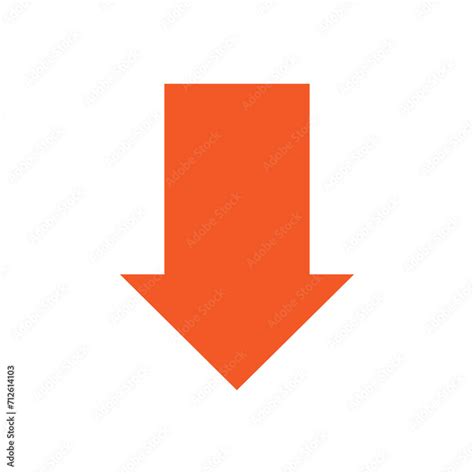 Red arrow up. Simple red arrow up symbol isolated on white, upload icon. Vector illustration ...