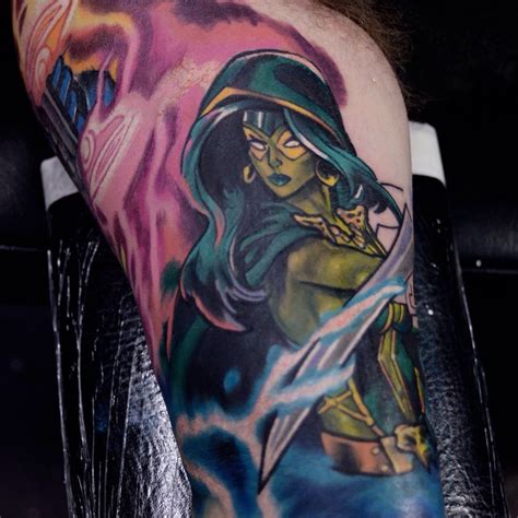 Gamora tattoo Galaxy 3, Gamora, Guardians Of The Galaxy, Picture Tattoos, Half, Marvel, Sleeve ...