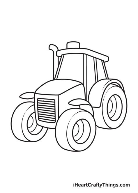 Tractor Drawing - How To Draw A Tractor Step By Step