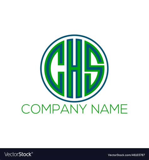 Initial letter chs logo Royalty Free Vector Image