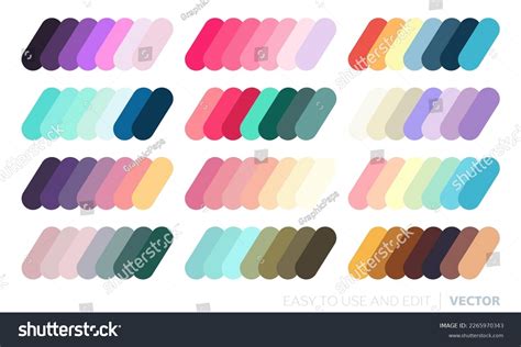 Set Vector Palette Modern Color Schemes Stock Vector (Royalty Free ...