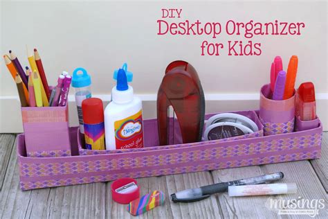 DIY Desktop Organizer for Kids - Musings From a Stay At Home Mom