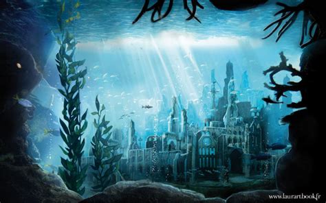 Underwater city, Fantasy art landscapes, Fantasy landscape