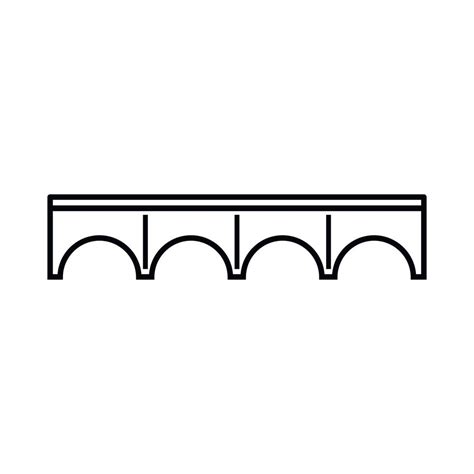 Bridge icon, outline style 14467115 Vector Art at Vecteezy