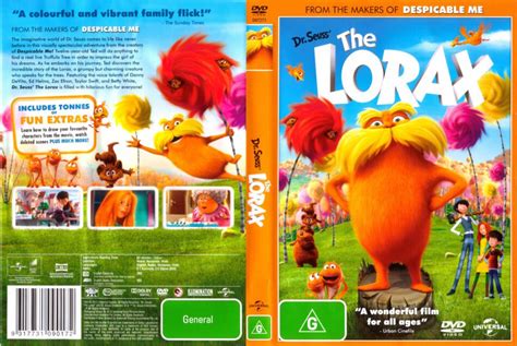 The Lorax (2012) R4 - Cartoon DVD - CD Label, DVD Cover, Front Cover