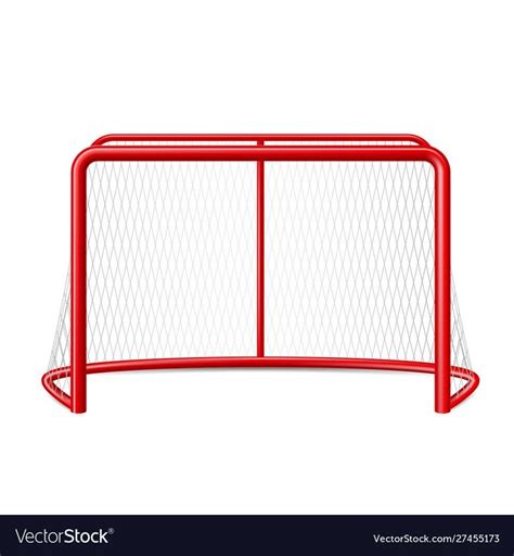 Realistic ice hockey goal with net vector image on VectorStock | Hockey ...