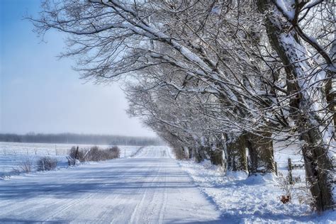 ***Chemin de campagne en hiver [Country road in winter] (Eastern Townships, Quebec) by Christian ...