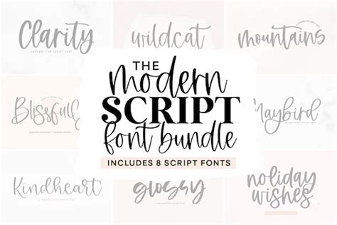 Mini Modern Script Font Bundle Calligraphy Fonts - Etsy Australia