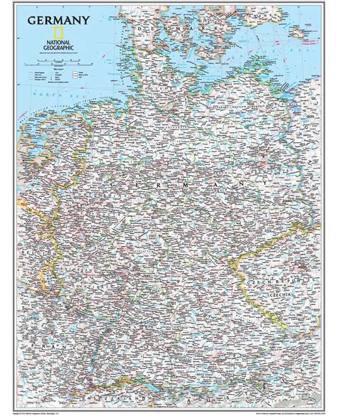 Germany Wall Map by National Geographic - MapSales