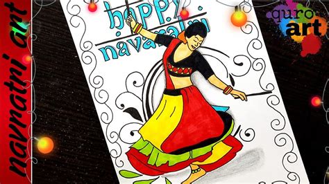 Navratri card, Navratri drawing, Indian festivals drawing, art ...