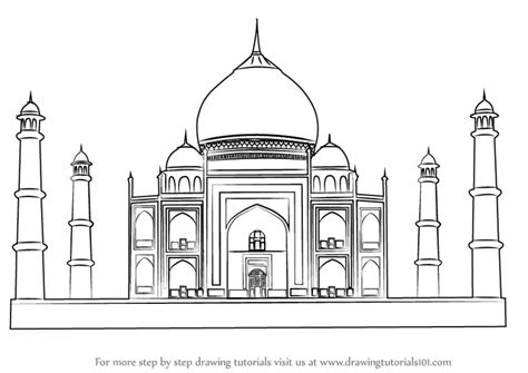 Learn How to Draw Taj Mahal (Wonders of The World) Step by Step ...