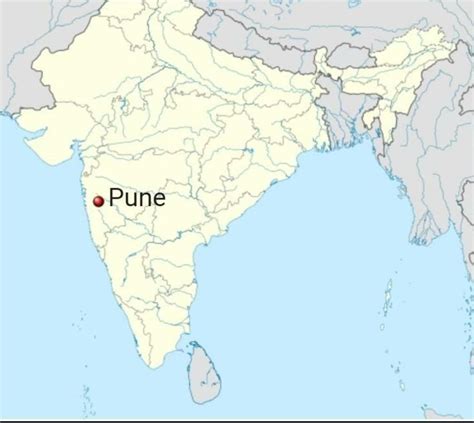 locate the following on the map of India pune - Brainly.in