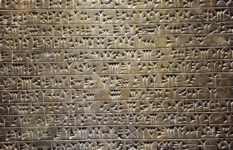 Ancient Assyrian cuneiform Sumerian writing — Stock Photo © salajean #103853800