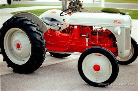 Vintage Red and White Ford N Tractor