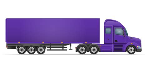 truck semi trailer for transportation of goods vector illustration ...