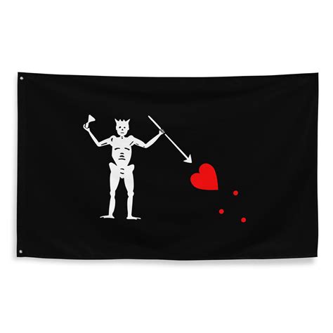 Flag of Blackbeard the Pirate Flag - Etsy