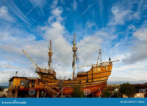 Magellan Replica Ship stock photo. Image of boat, chile - 202760510