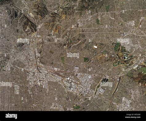 aerial map view above Los Angeles California Stock Photo - Alamy