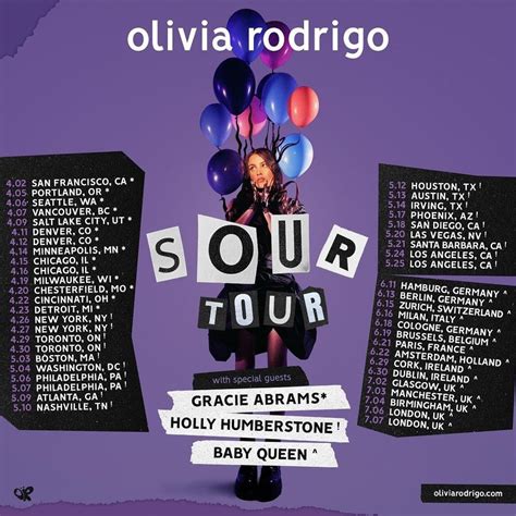 Olivia Rodrigo – SOUR Tour Setlist Lyrics | Genius Lyrics