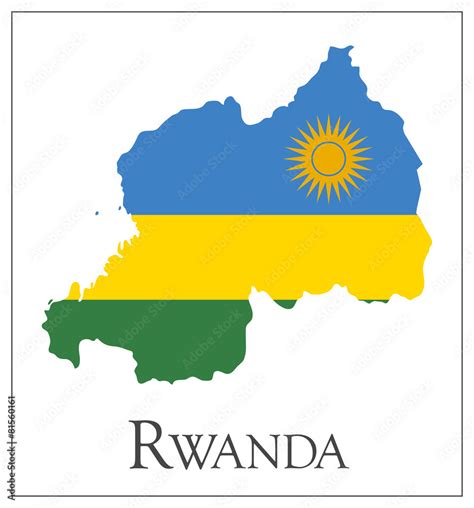 Rwanda flag map Stock Vector | Adobe Stock