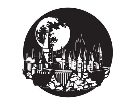 Harry Potter Hogwarts Castle Silhouette on Behance