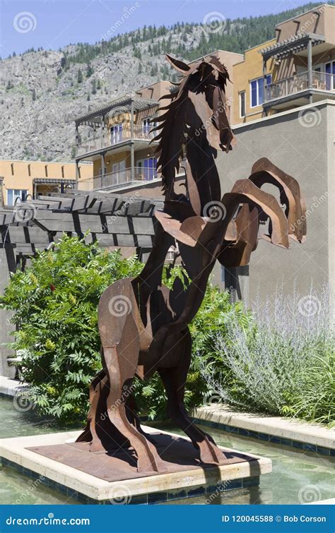 Metal Horse sculpture editorial stock photo. Image of artwork - 120045588