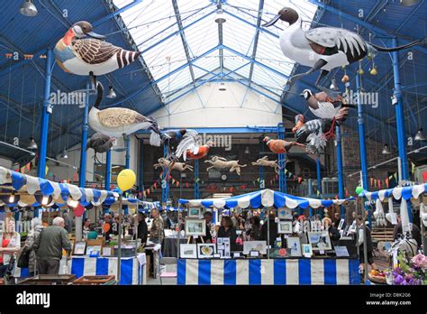 Arts and Crafts market, Abergavenny Market Hall, Monmouthshire, Gwent, Wales, United Kingdom, UK ...