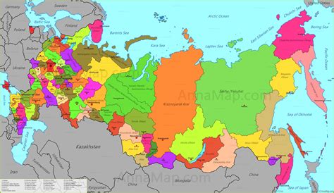 Russia Map | Map of Russia (Russian Federation) - AnnaMap.com