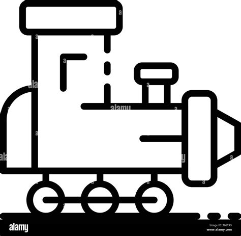 Toy train icon, outline style Stock Vector Image & Art - Alamy