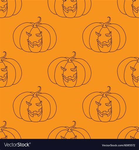 Seamless pattern with halloween pumpkin Royalty Free Vector