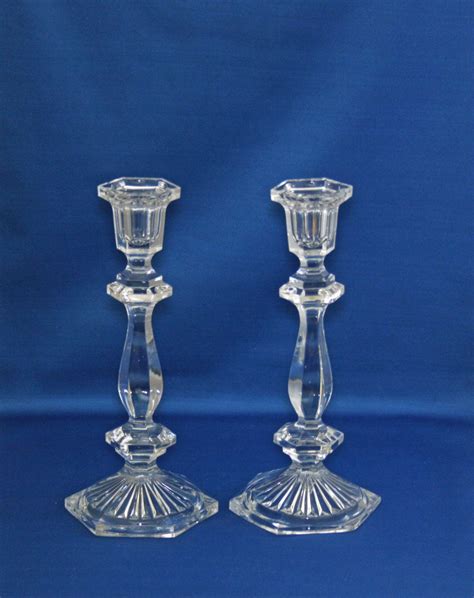 1960s Vintage Glass Candlesticks boxanetwork Home & Living Candleholders