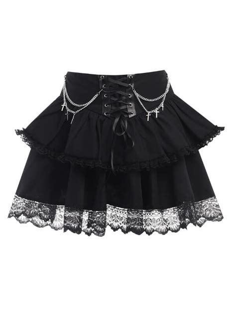 Fairy goth floral top/ chains skirt – Cutiekill